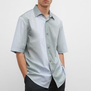 Short Sleeve Ombré Boxy Shirt - New With Tags - NEVER WORN - Blue Multi